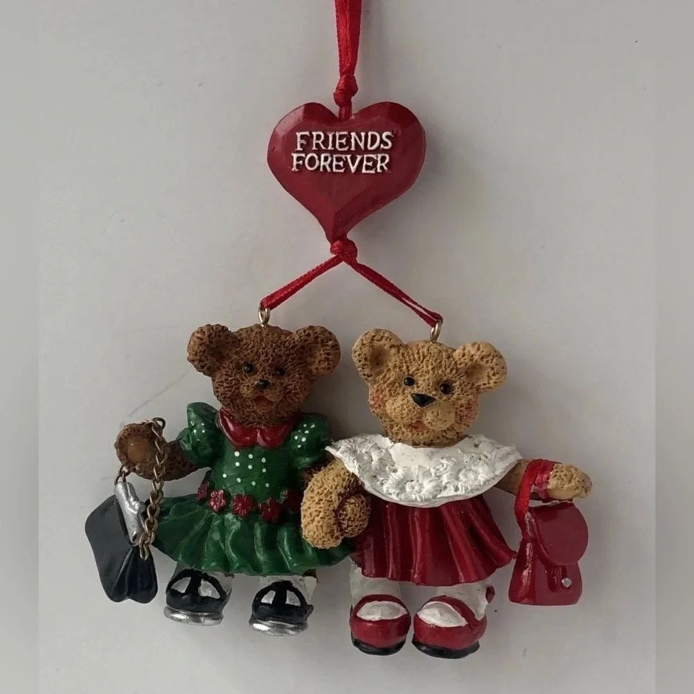 Kurt Adler Christmas Ornament Friends Forever Collectible Holly Bearies‎